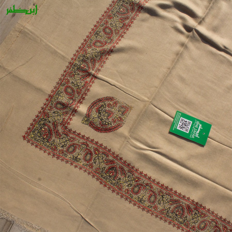 Khaki Block Print & Booti Kashmiri / Yameni Musar / Rumal / Ghutra / Shemagh